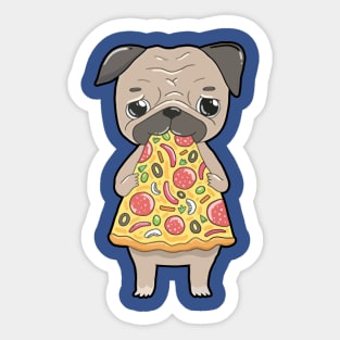 cute dog eating food 3 Sticker